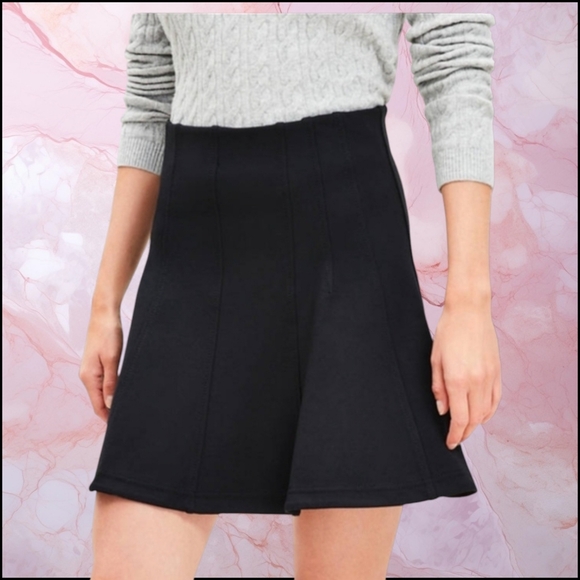 LOFT Dresses & Skirts - ANN TAYLOR LOFT - A-Line Ponte Seamed Mini Skirt Black Size S